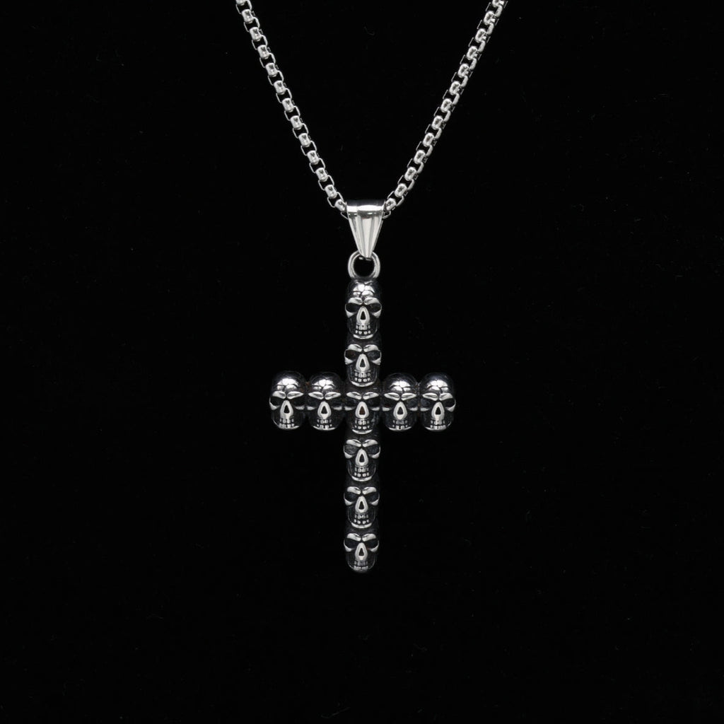 Skull and Cross Pendant Necklace