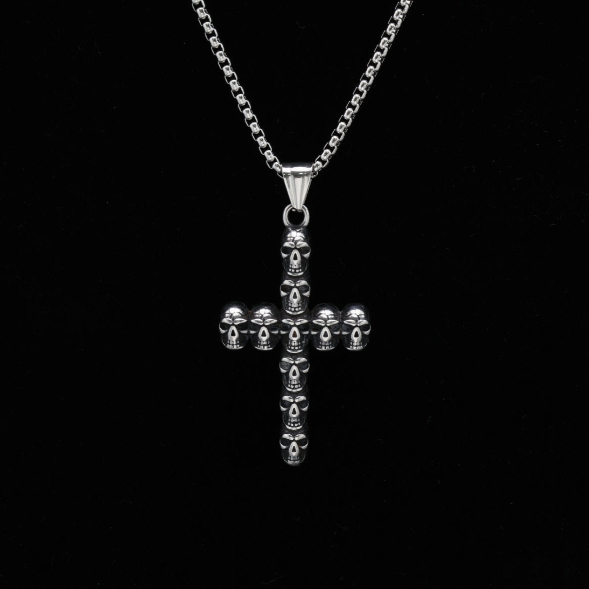 Skull and Cross Pendant Necklace