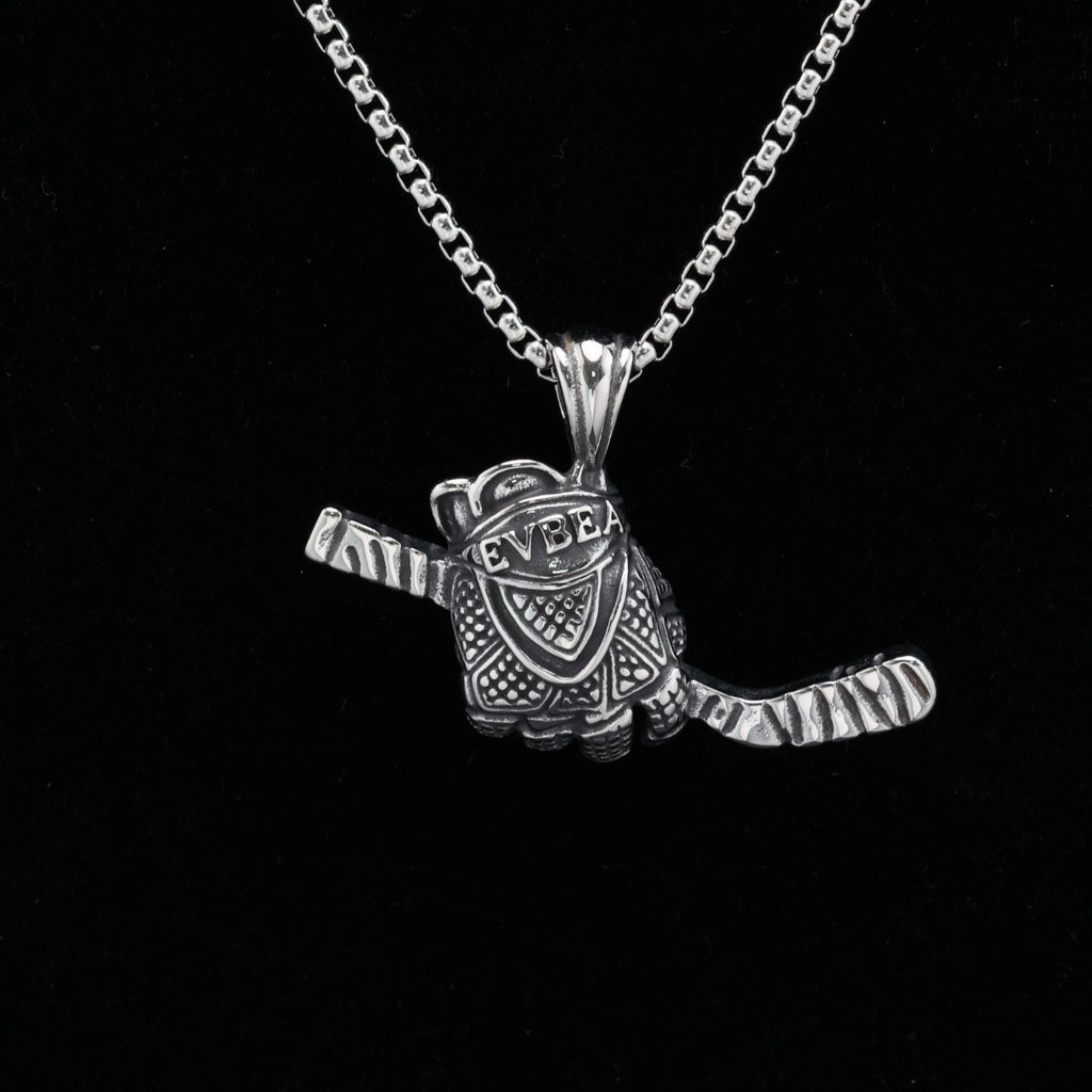 Ice Hockey Pendant Necklace