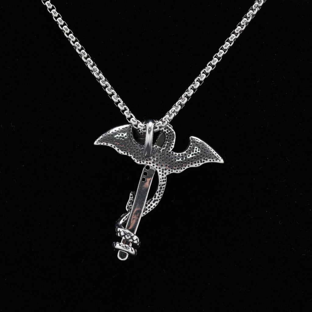 Dragon and Sword Pendant Necklace
