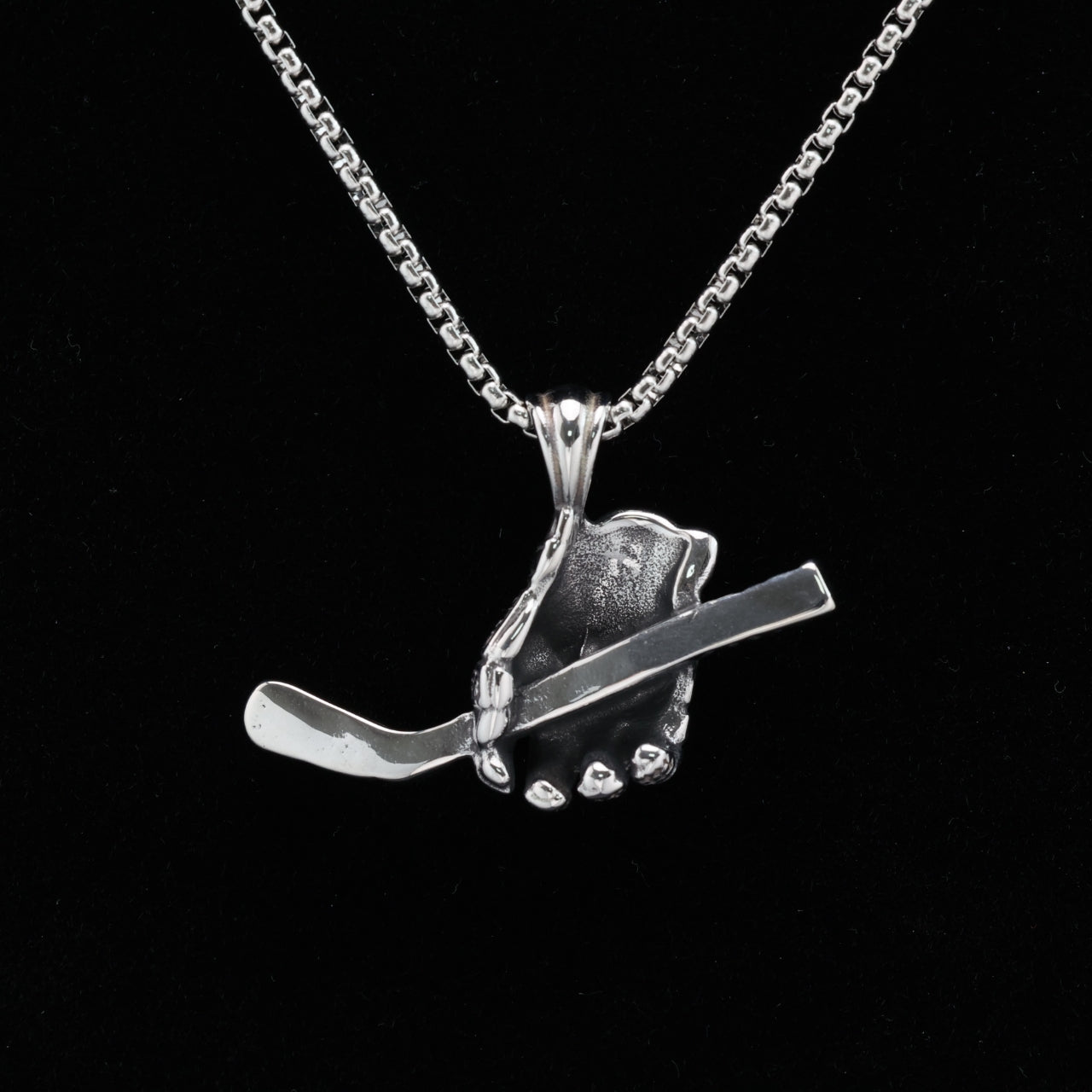 Ice Hockey Pendant Necklace
