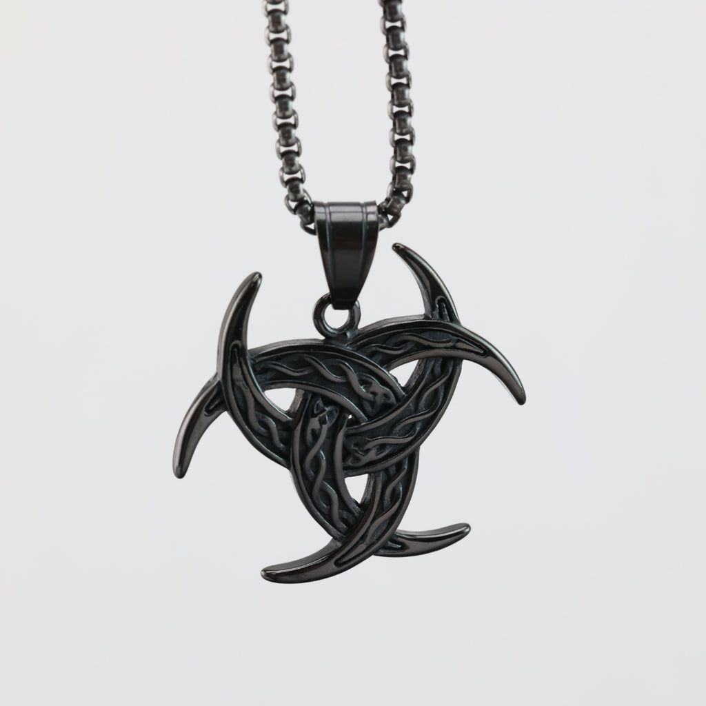 Triple Horn Pendant Necklace