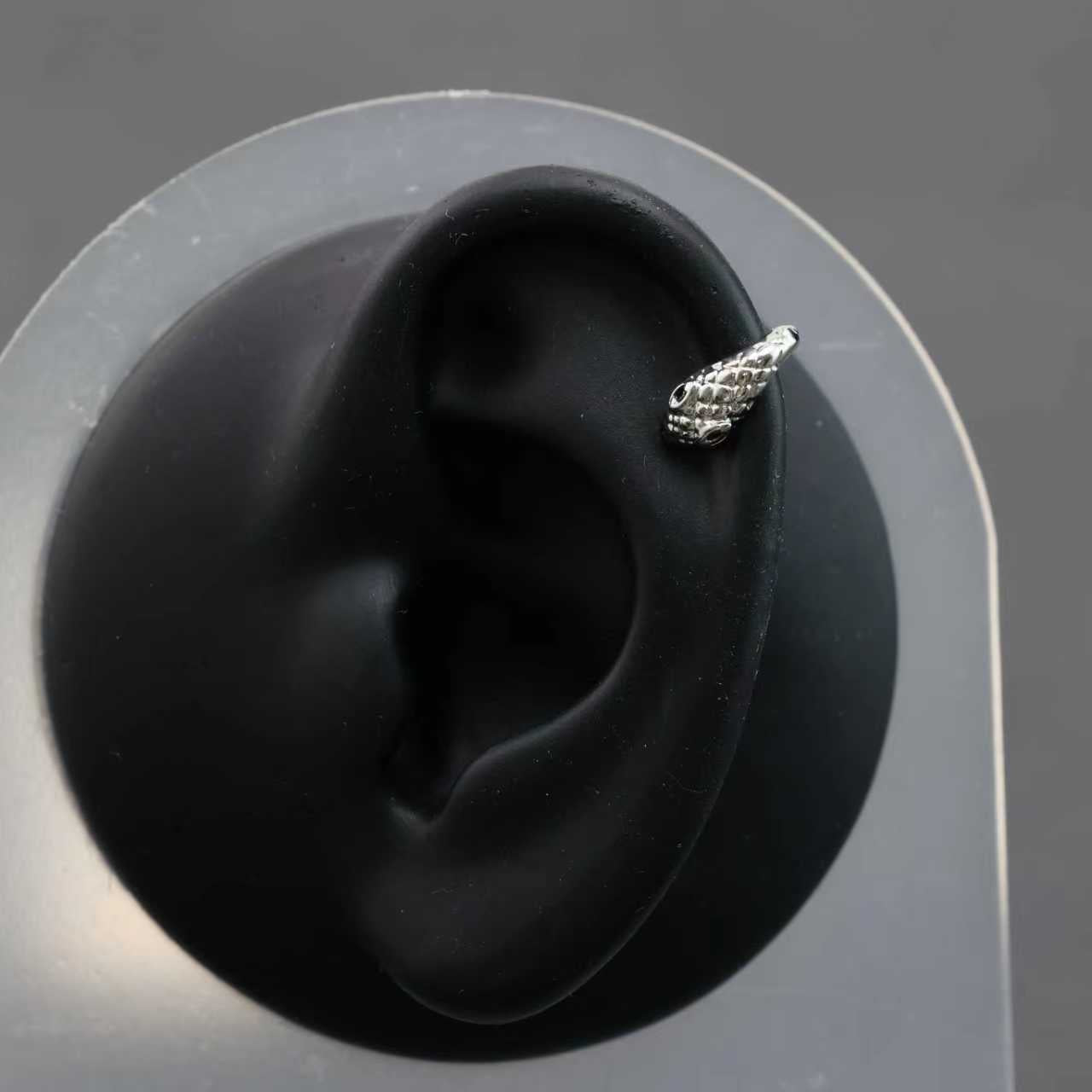 Black-Eyed Snake Ear Cuff