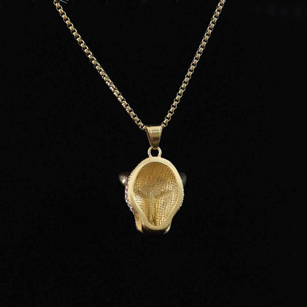 Gold-Plated Panther Pendant Necklace