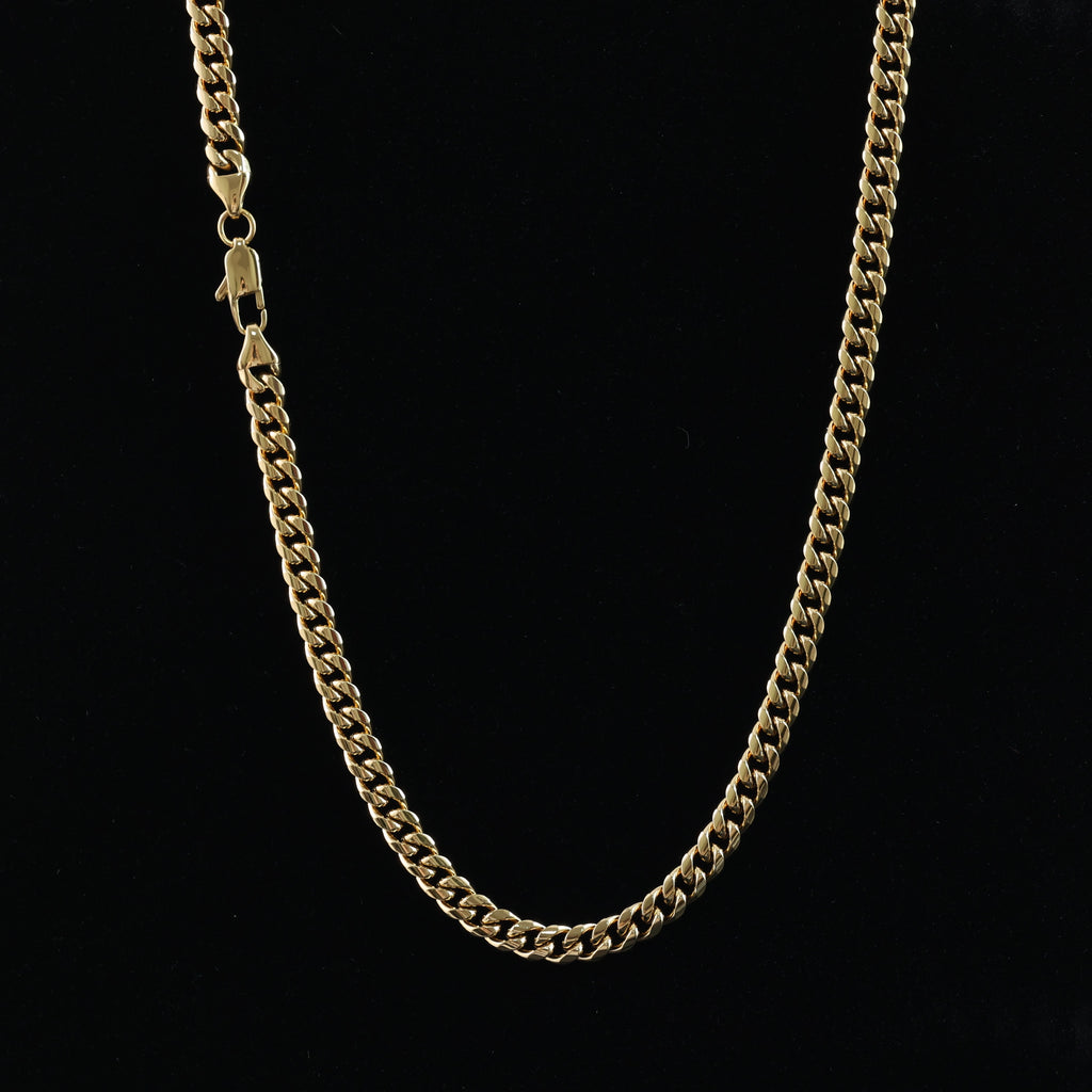 Gold-Plated Cuban Link Chain Necklace