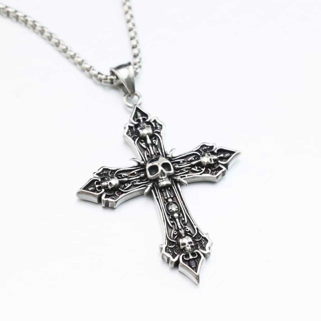 Skull Cross Pendant Necklace
