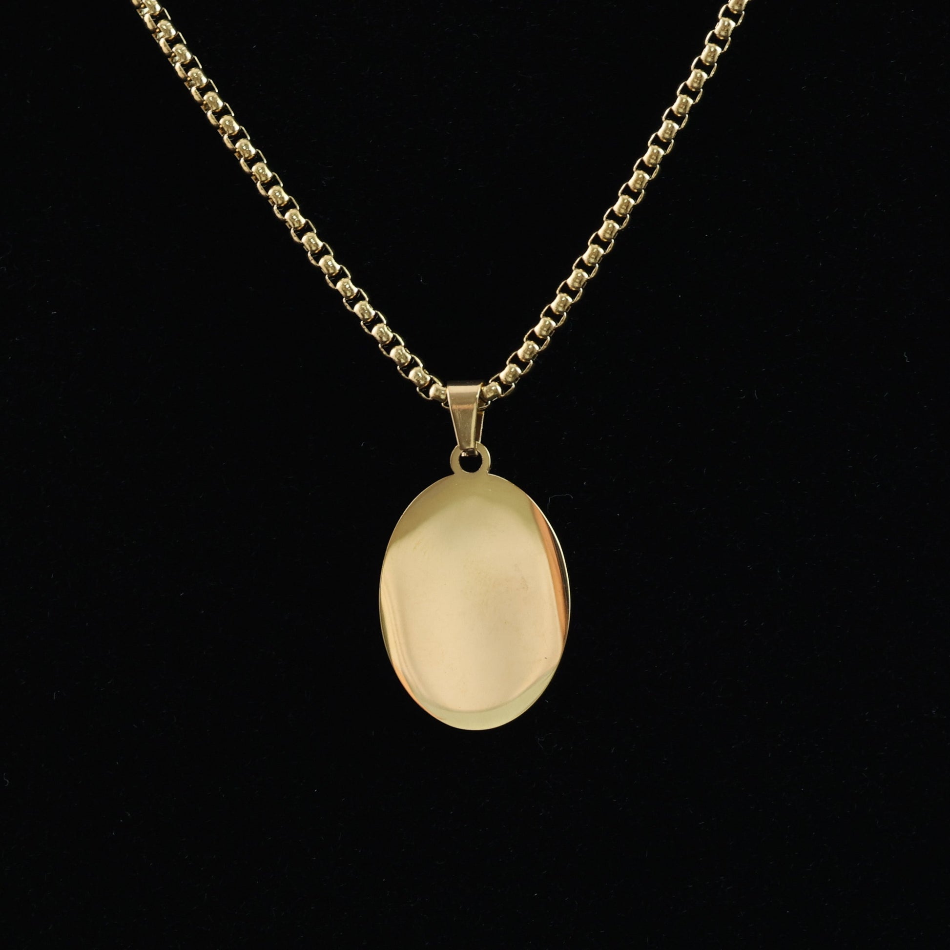 Gold-Plated Saint Christopher Medal Necklace