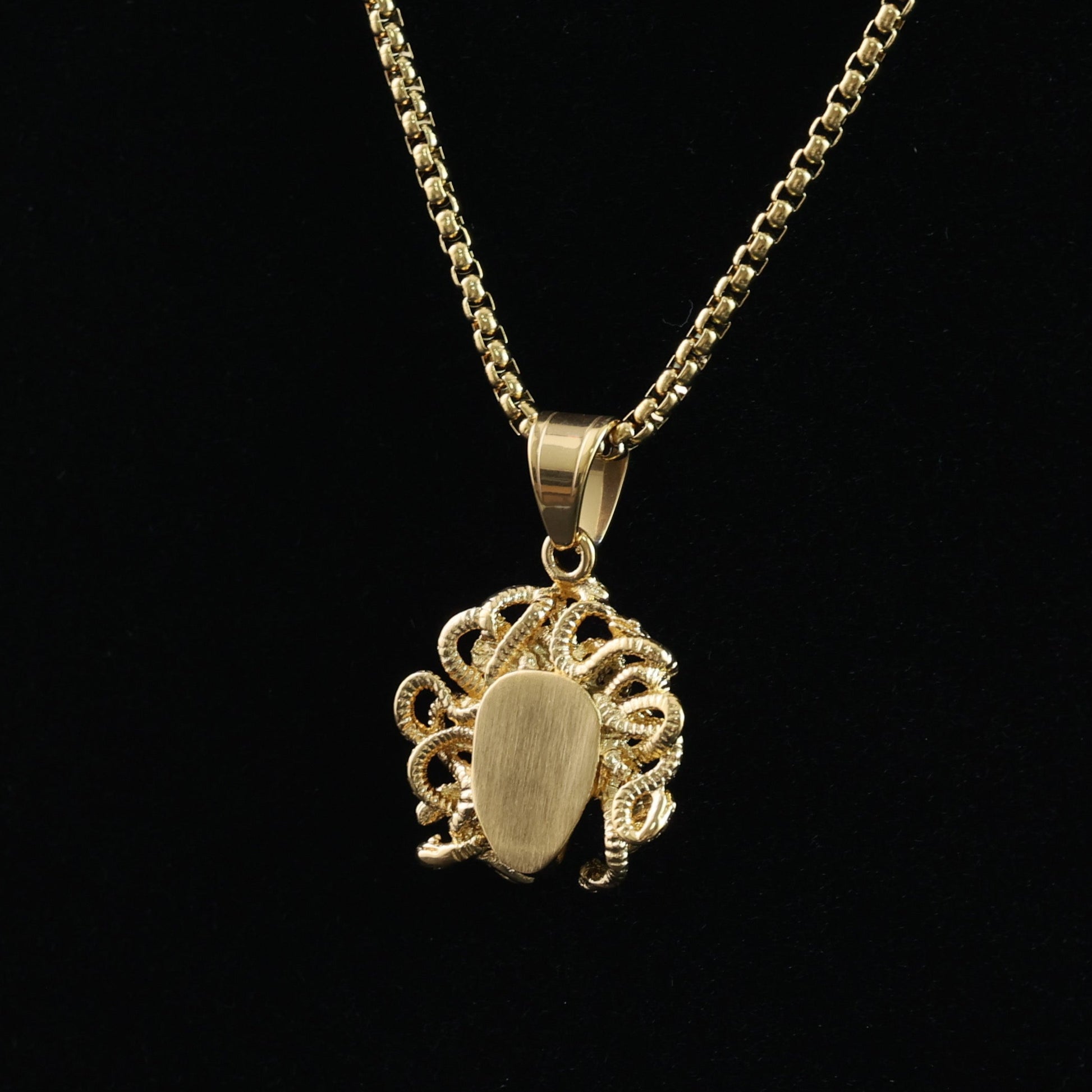 Gold-Plated Medusa Pendant Necklace