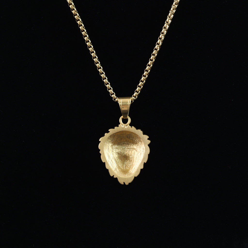 Gold-Plated Lion Head Necklace
