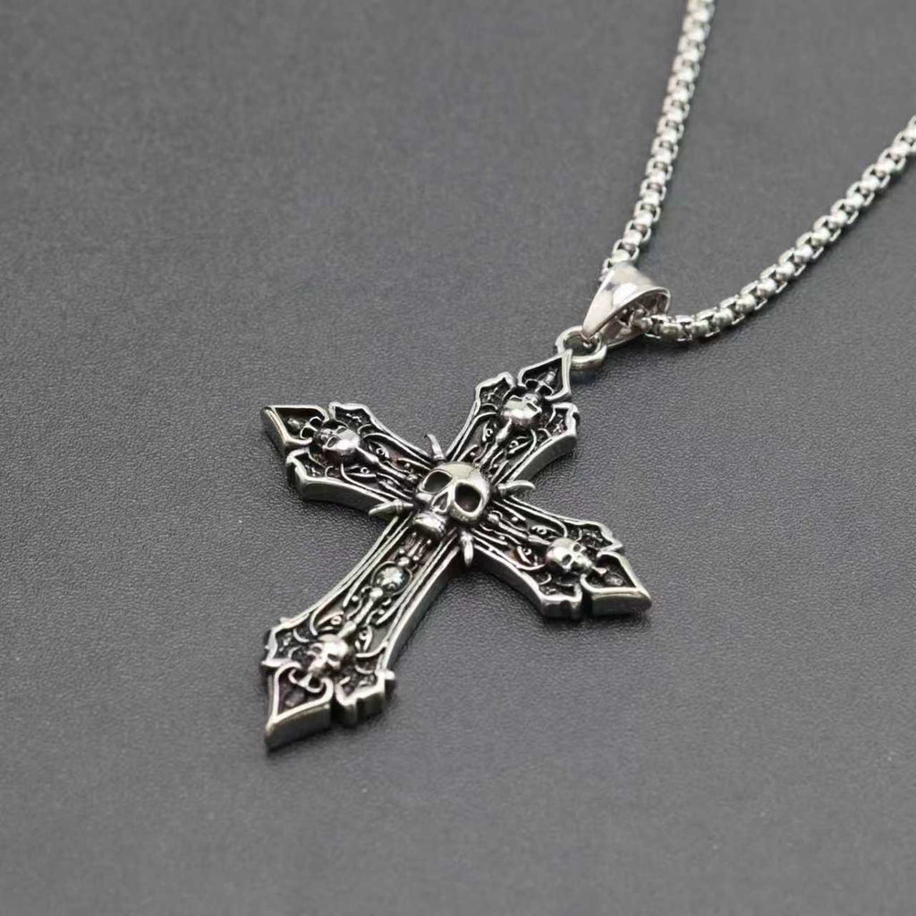 Skull Cross Pendant Necklace