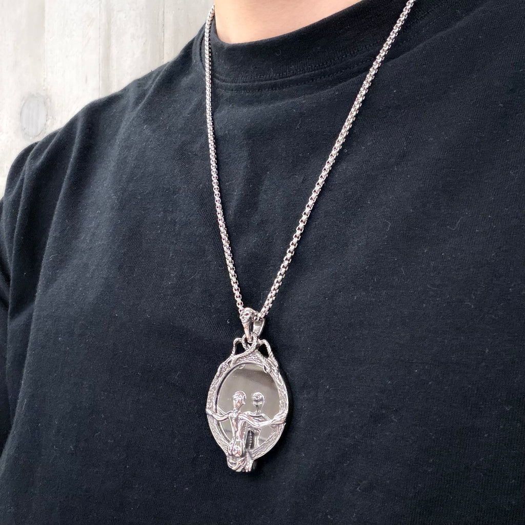 "Soul and the Mirror" Pendant Necklace