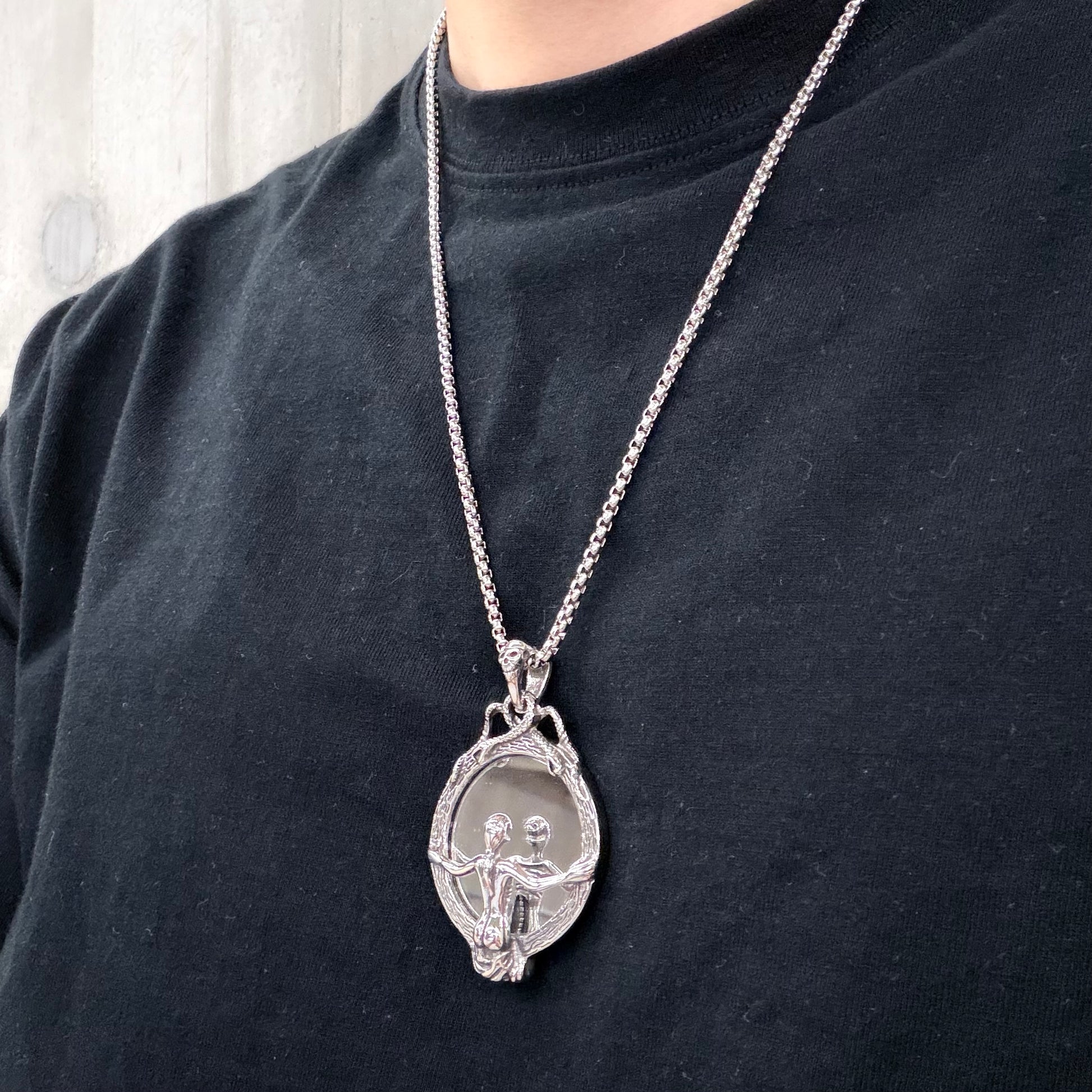 "Soul and the Mirror" Pendant Necklace