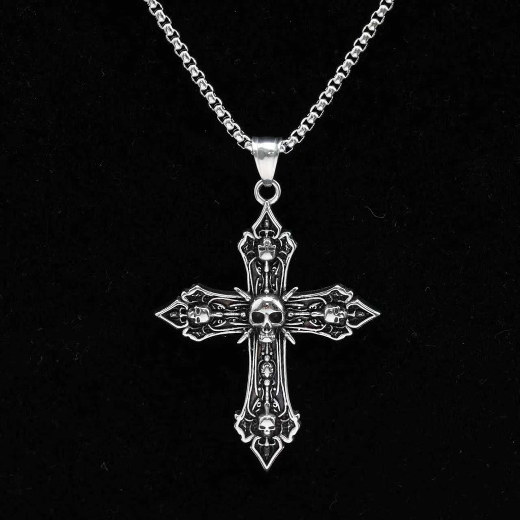 Skull Cross Pendant Necklace