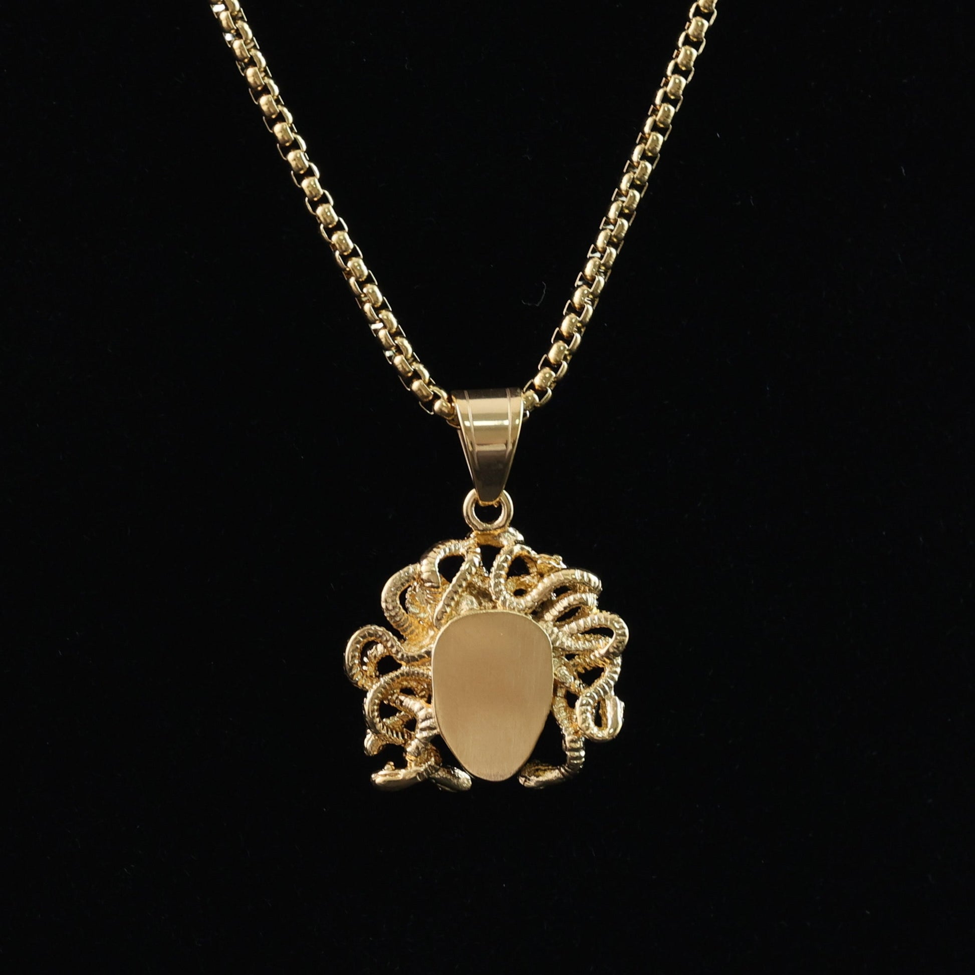 Gold-Plated Medusa Pendant Necklace
